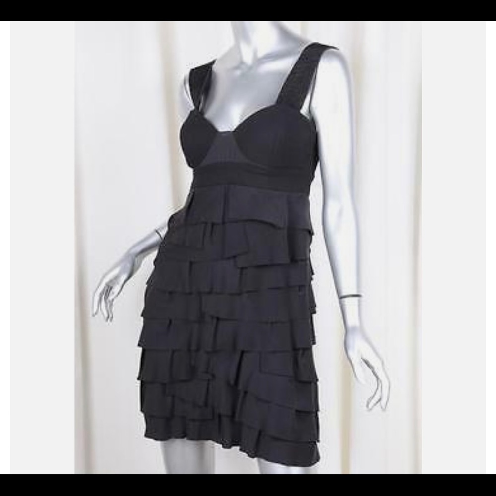 ALEXANDER WANG black silk mini cocktail dress size 8